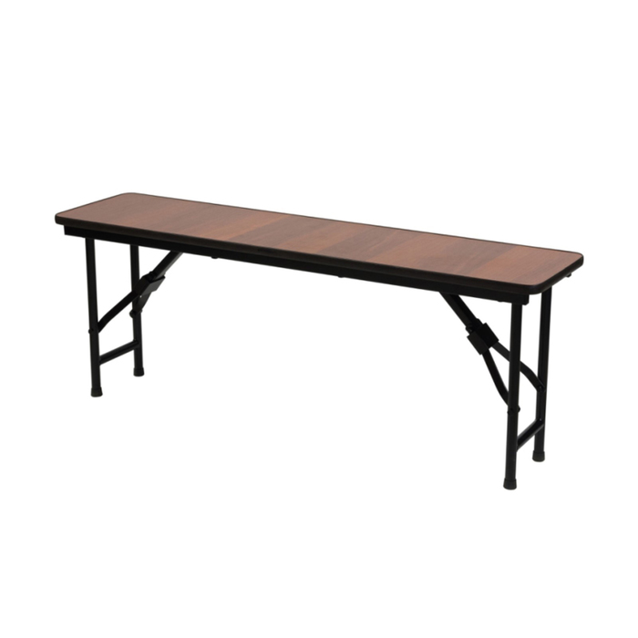 Складная скамья "Лидер 8", 1800х300 мм, ножки чёрные, столешница орех