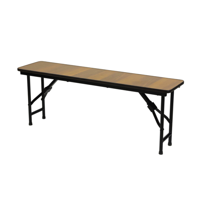 Складная скамья "Лидер 8", 1800х300 мм, ножки чёрные, столешница бук