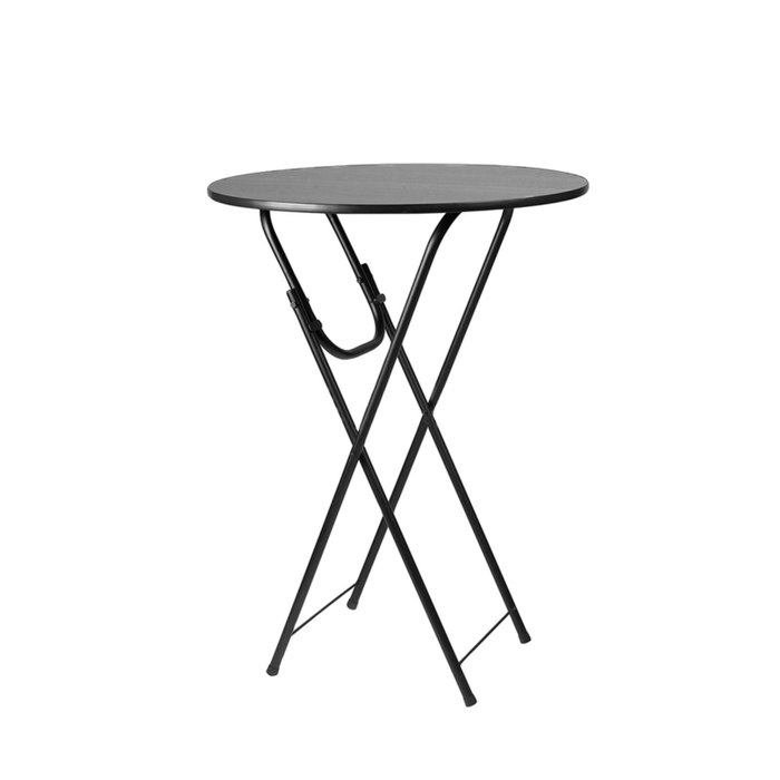 Складной стол "Лидер 9", диаметр 800 мм, ножки чёрные, столешница венге