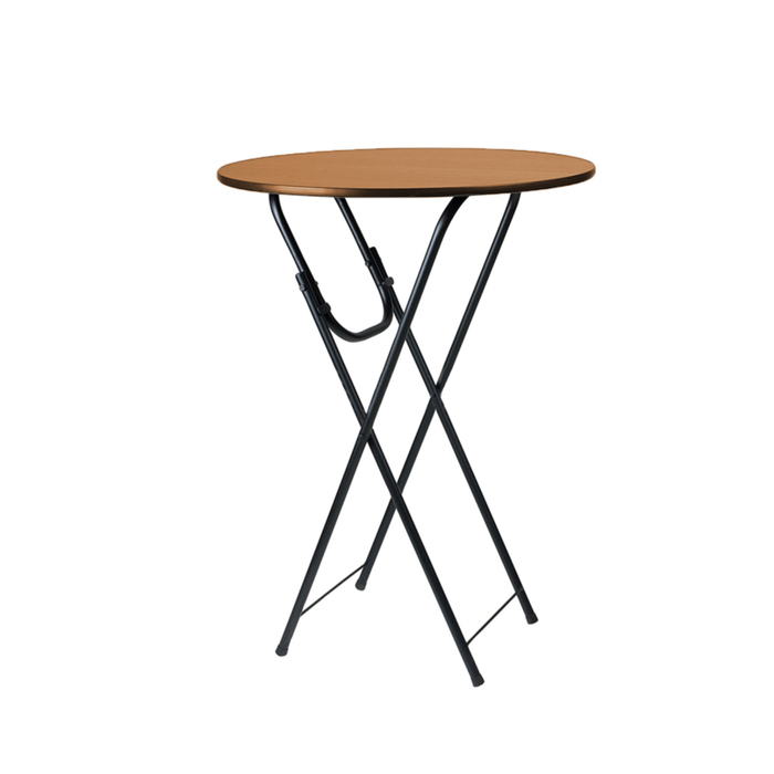 Складной стол "Лидер 9", диаметр 800 мм, ножки чёрные, столешница вишня