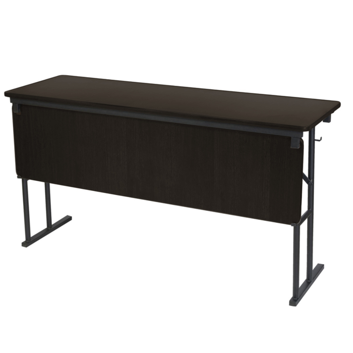 Складной стол с передней стенкой "Лидер 10", 1200х500 мм, ножки чёрные, столешница венге