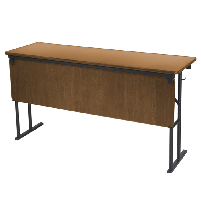 Складной стол с передней стенкой "Лидер 10", 1200х500 мм, ножки чёрные, столешница бук