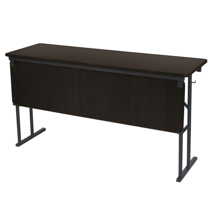 Складной стол с передней стенкой "Лидер 10", 1500х500 мм, ножки чёрные, столешница венге