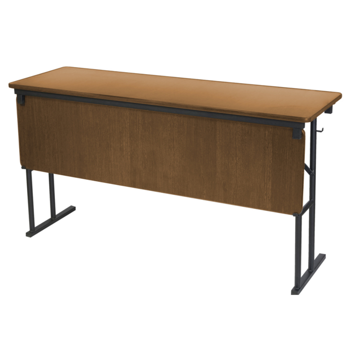 Складной стол с передней стенкой "Лидер 10", 1800х500 мм, ножки чёрные, столешница вишня