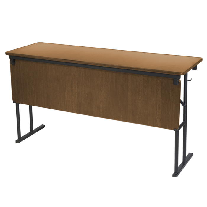 Складной стол с передней стенкой "Лидер 10", 1800х500 мм, ножки чёрные, столешница бук
