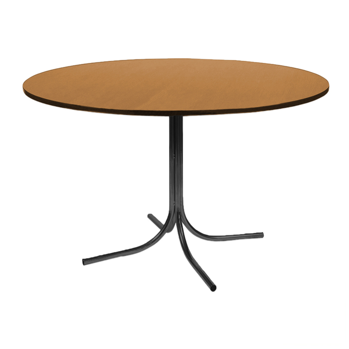 Стол "Лидер 21", диаметр 900 мм, ножки чёрные, столешница вишня