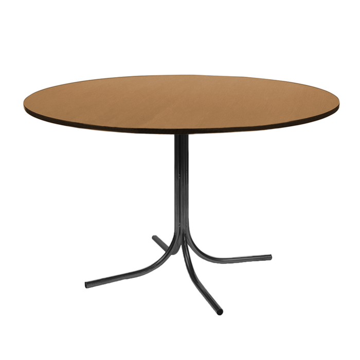 Стол "Лидер 21", диаметр 900 мм, ножки чёрные, столешница бук