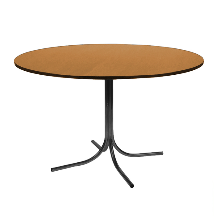 Стол "Лидер 21", диаметр 1200 мм, ножки чёрные, столешница вишня