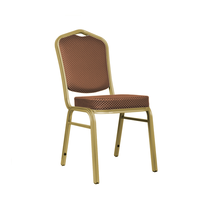 Банкетный стул 20 мм, каркас золото, обивка корона коричневая