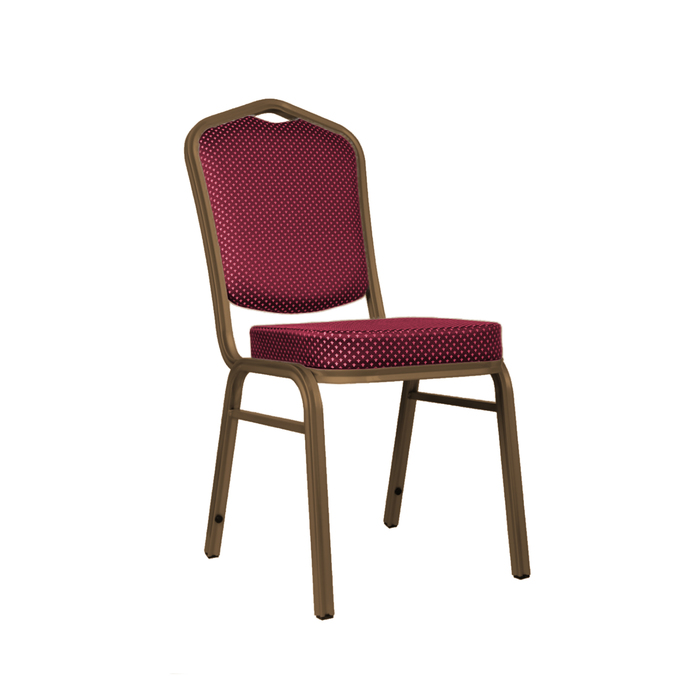 Банкетный стул 20 мм, каркас бронза, обивка корона красная