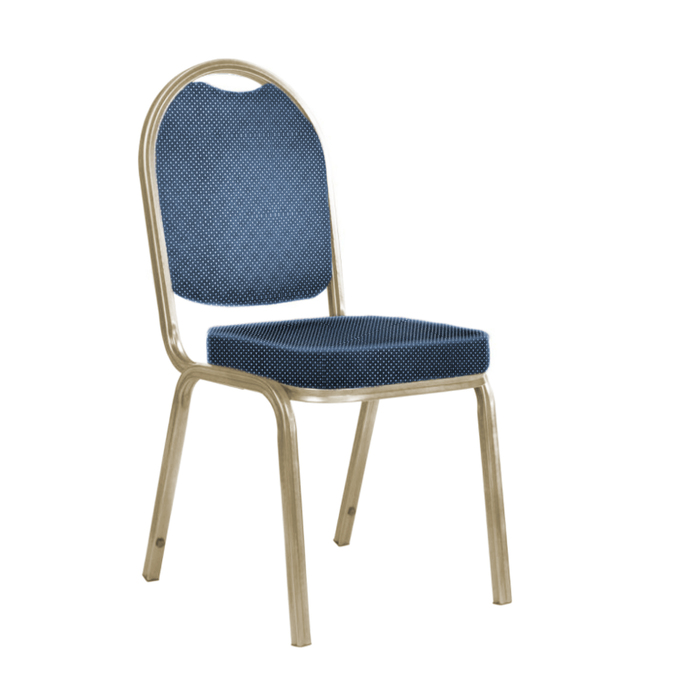 Банкетный стул "Азия" 25 мм, каркас шампань, обивка корона синяя