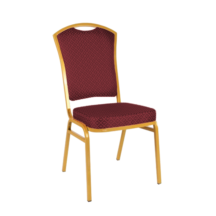 Банкетный стул "Патрик" 20 мм, каркас золото, обивка ромб красный