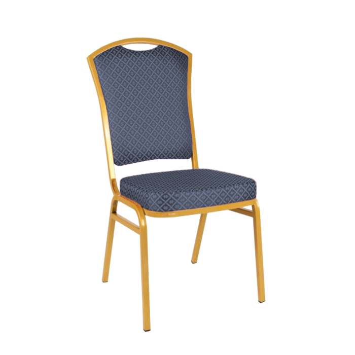 Банкетный стул "Патрик" 20 мм, каркас золото, обивка ромб синий