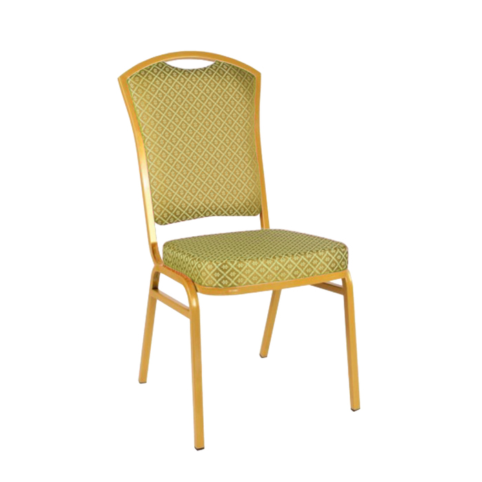 Банкетный стул "Патрик" 20 мм, каркас золото, обивка ромб бежевый