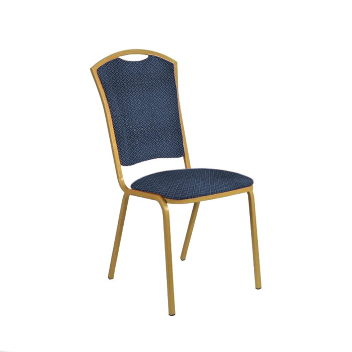 Банкетный стул "Патрик Лайт" 20 мм, каркас золото, обивка ромб синий