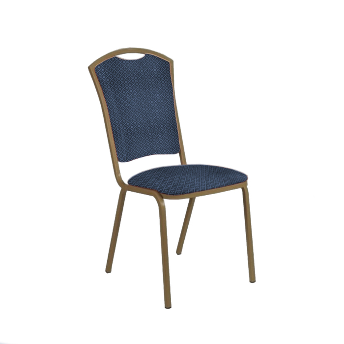 Банкетный стул "Патрик Лайт" 20 мм, каркас бронза, обивка ромб синий