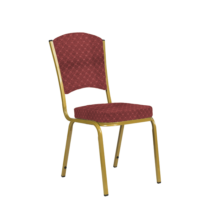 Банкетный стул "Вертекс" 20 мм, каркас золото, обивка виолетта бордовая