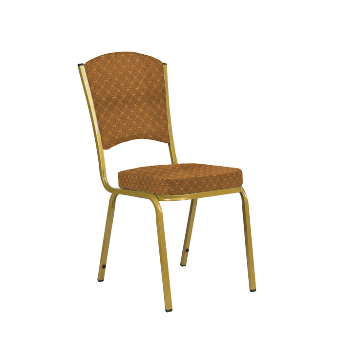 Банкетный стул "Вертекс" 20 мм, каркас золото, обивка виолетта коричневая