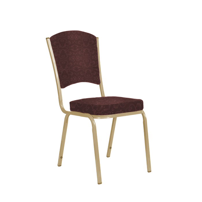 Банкетный стул "Вертекс" 20 мм, каркас шампань, обивка крон бордо