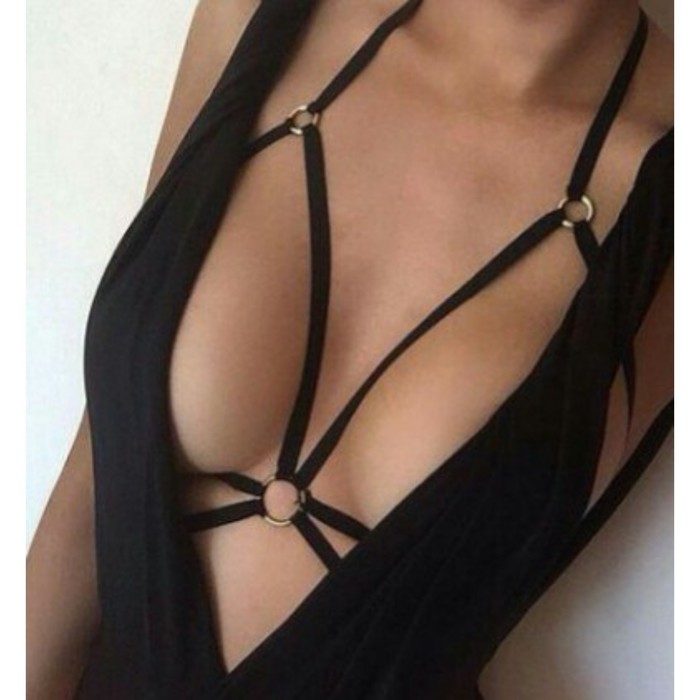 Стреп из эластичной ленты, размер (m-l-xl) цвет чёрный (Str200)