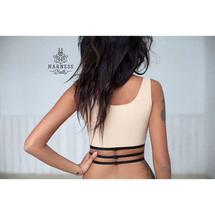 Стреп из эластичной ленты, размер (m-l-xl) цвет чёрный (Str-130)