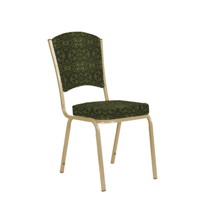 Банкетный стул "Вертекс" 20 мм, каркас шампань, обивка крон зеленый