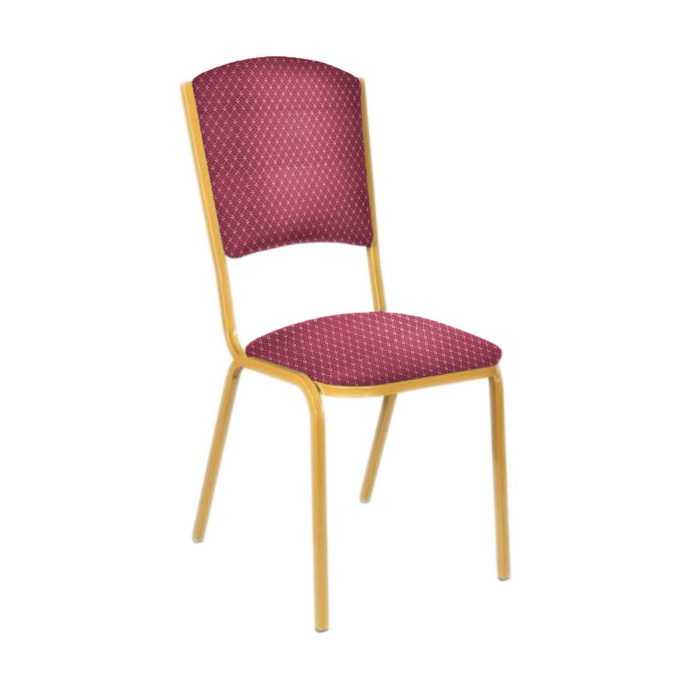 Банкетный стул "Вертекс Лайт" 20 мм, каркас золото, обивка виолетта бордовая