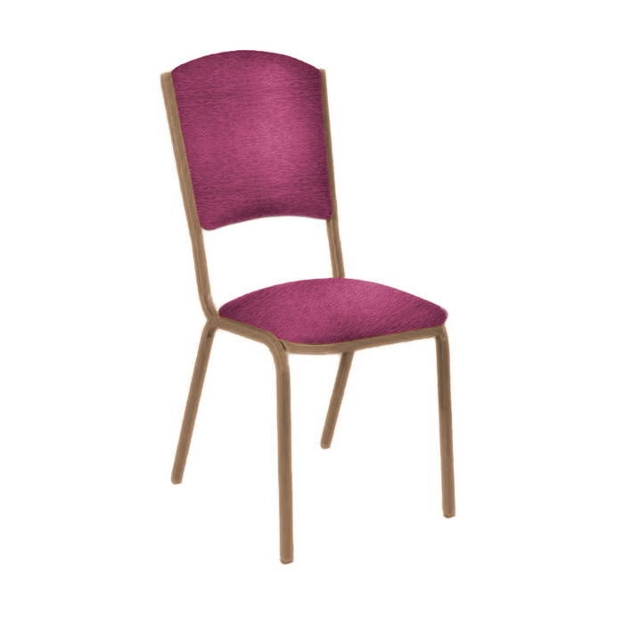 Банкетный стул "Вертекс Лайт" 20 мм, каркас бронза, обивка шенилл буро-малиновый