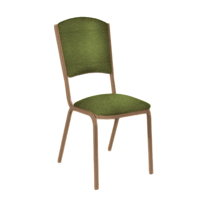 Банкетный стул "Вертекс Лайт" 20 мм, каркас бронза, обивка шенилл зеленый