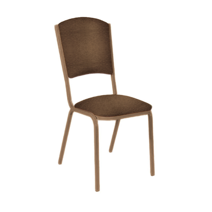 Банкетный стул "Вертекс Лайт" 20 мм, каркас бронза, обивка шенилл темно-коричневый