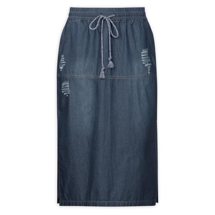 Юбка женская, размер XS, цвет тёмно-синий