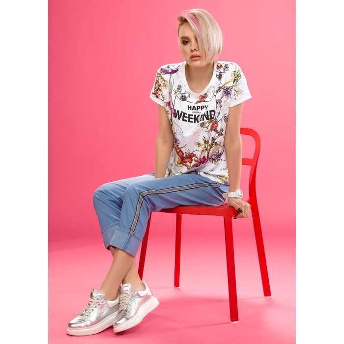 Брюки женские, размер XS, цвет голубой