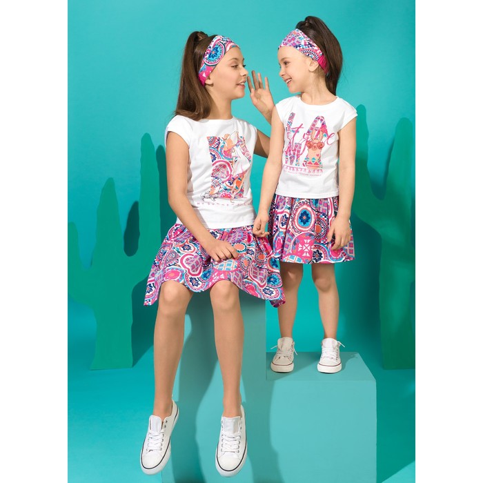 Комплект для девочки, рост 134 см, цвет белый