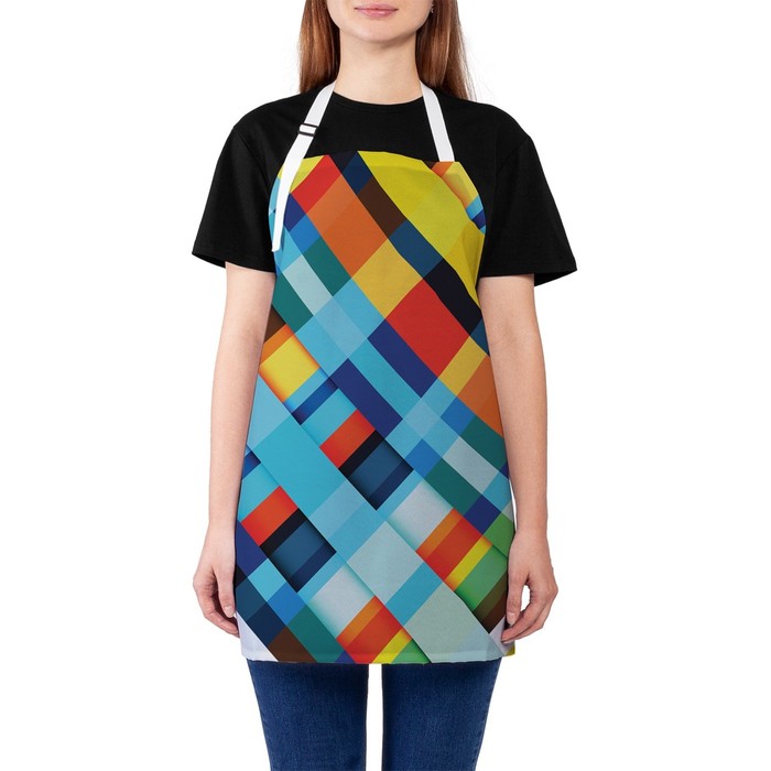 Фартук "Цветные ленты", размер 68х65 см, оксфорд