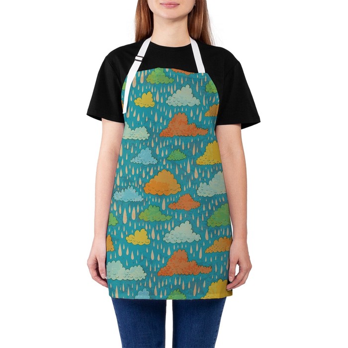 Фартук "Дождевые облака", размер 68х65 см, оксфорд