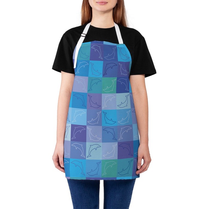 Фартук "Дельфины", размер 68х65 см, оксфорд