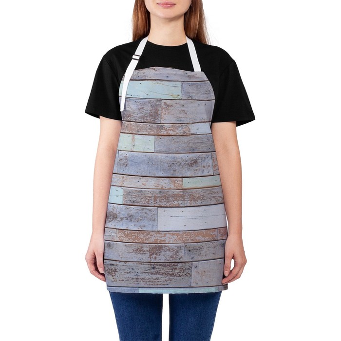 Фартук "Деревянная стена", размер 68х65 см, оксфорд