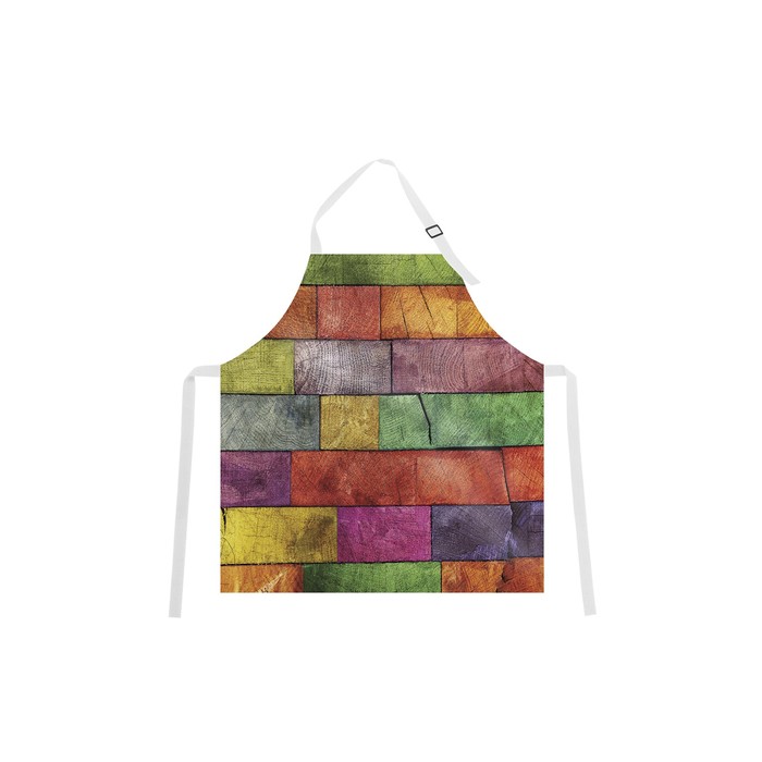 Фартук "Цветные бруски", размер 68х65 см, оксфорд