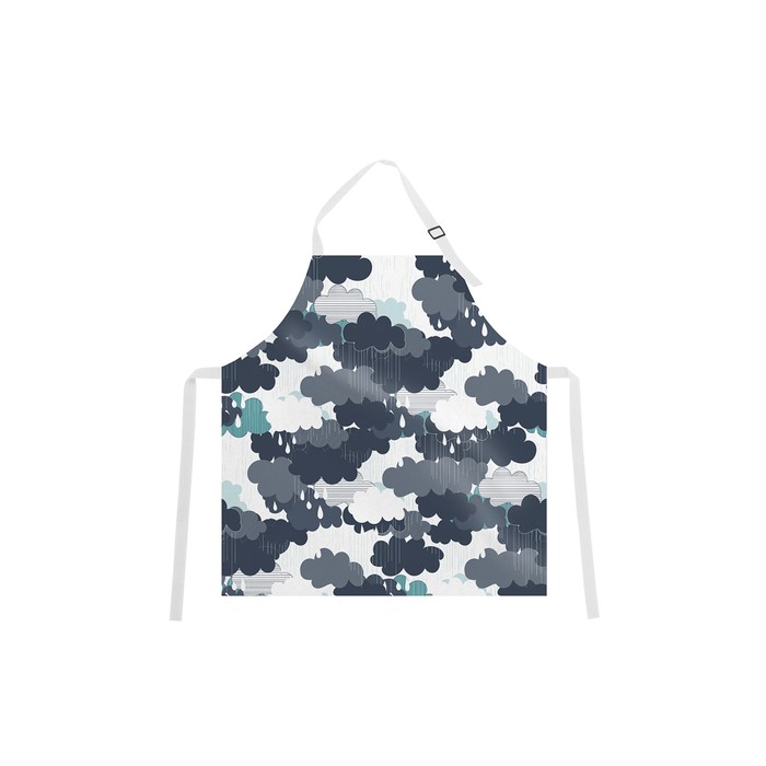Фартук "Дождевые облака", размер 68х65 см, оксфорд