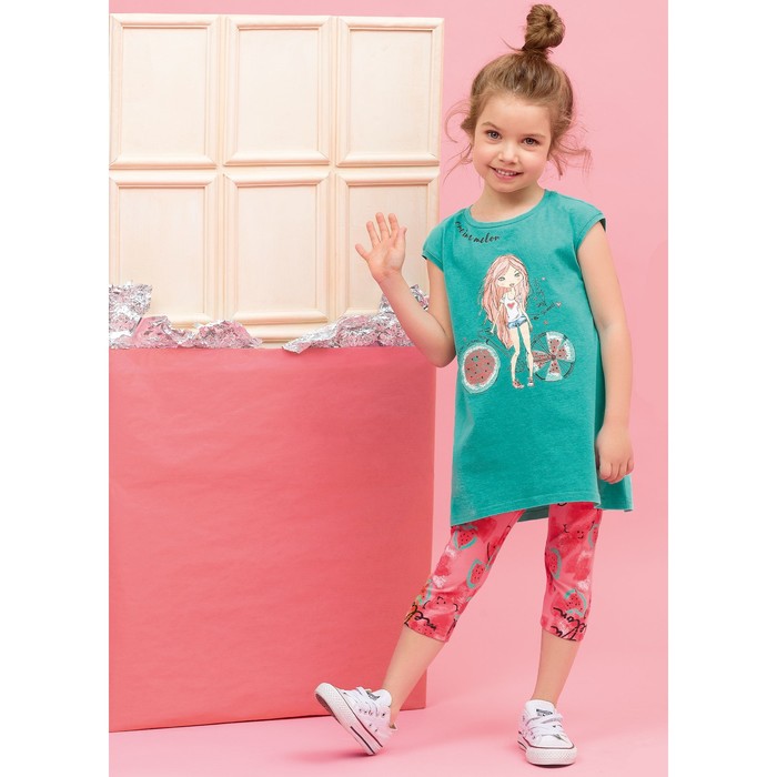 Комплект для девочки, рост 86 см, цвет изумрудный