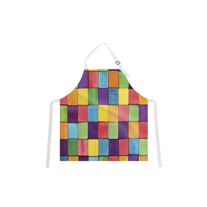 Фартук "Цветные бруски", размер 68х65 см, оксфорд