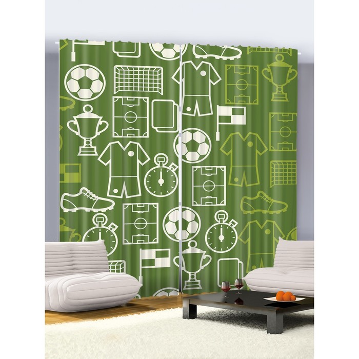 Комплект фотоштор «Атрибуты футбола», размер 290x265 см