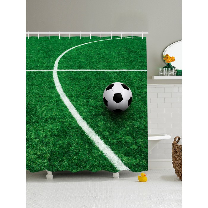 Фотоштора для ванной «На поле», размер 180x200 см