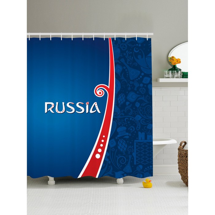 Фотоштора для ванной «Россия», размер 180x200 см