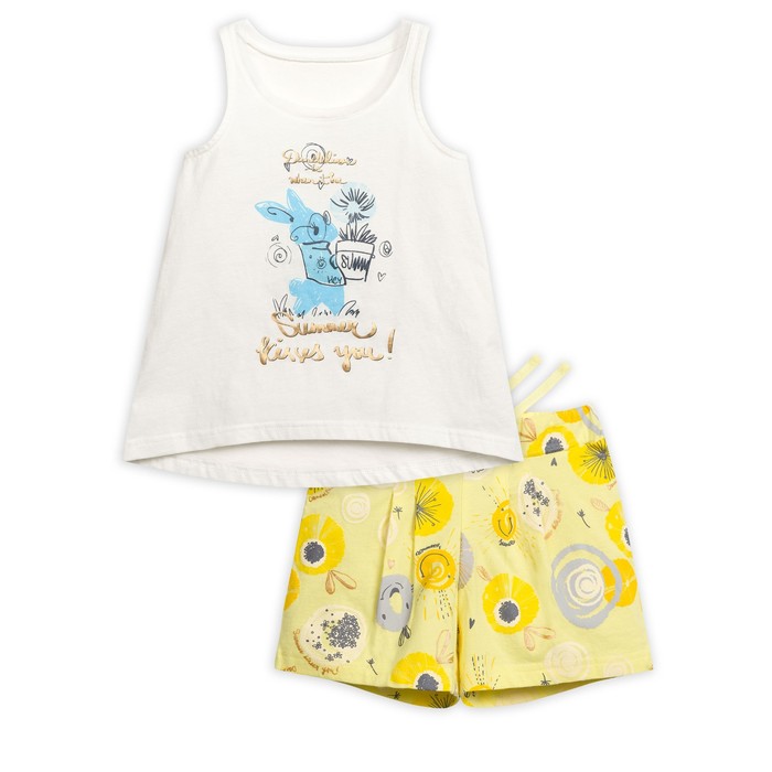 Комплект для девочки, рост 92 см, цвет молочный