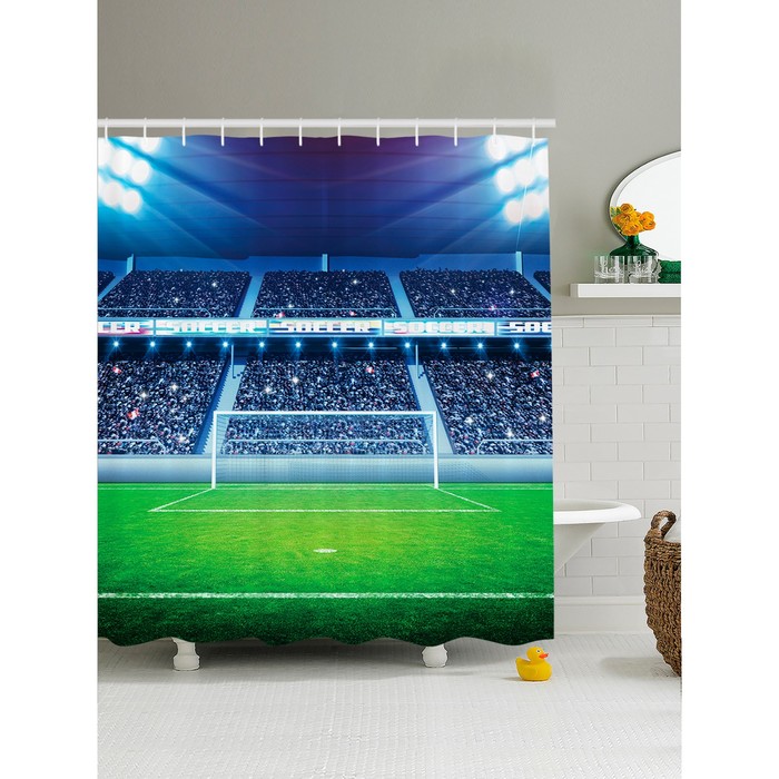 Фотоштора для ванной «Скоро матч», размер 180x200 см