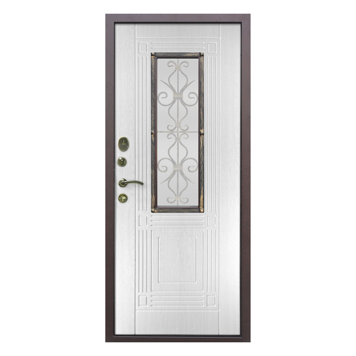 Дверь входная 8 см Венеция Беленый дуб 2050x860 (правая)