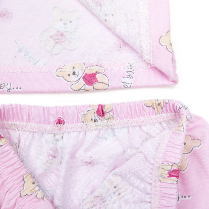 Пижама для девочки Мишки Sweet Baby, рост 116 см, цвет розовый