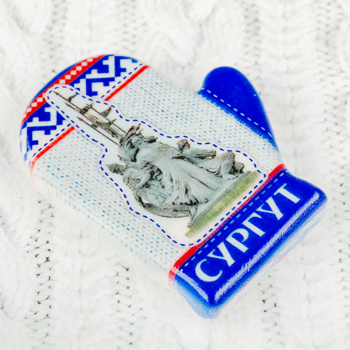 Магнит в форме варежки «Сургут»