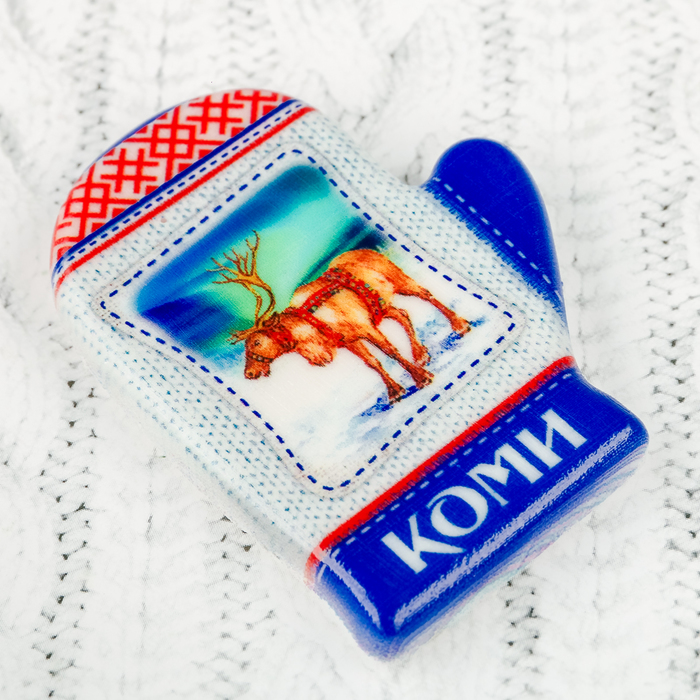 Магнит в форме варежки «Коми»